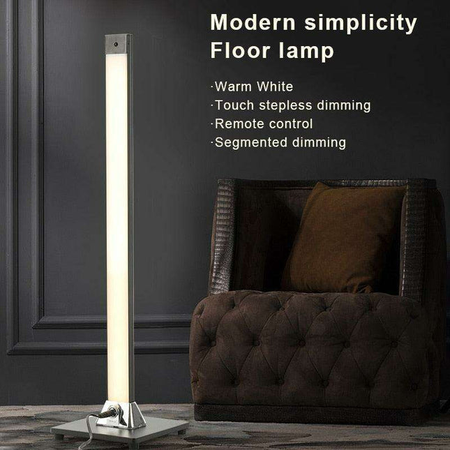 Sleek Remote-Controlled LED Floor Lamp with Dimmable Brightness for Sophisticated Indoor Ambiance