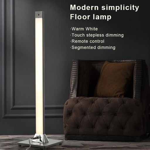 Sleek Remote-Controlled LED Floor Lamp - Dimmable Indoor Lighting Solution
