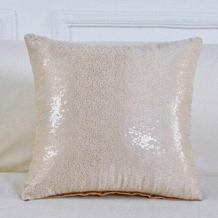 Sparkling Yellow Sequin Cushion Cover