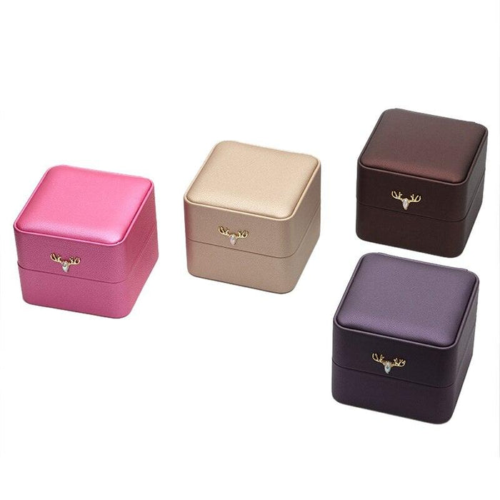 LED Illuminated Engagement Ring Box with Color Variety | Luxury Jewelry Display Stand