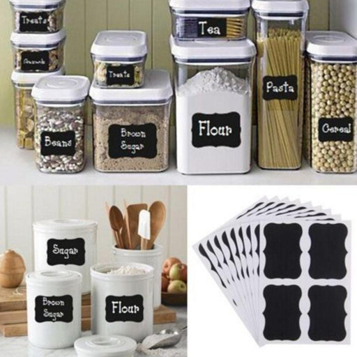 Chic Chalkboard Label Set: 36-Pack Organizer Stickers for Streamlined Storage