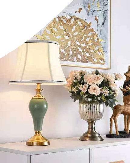 Modern Elegance Table Lamp with Soft Fabric Shade - Transform Your Living Space