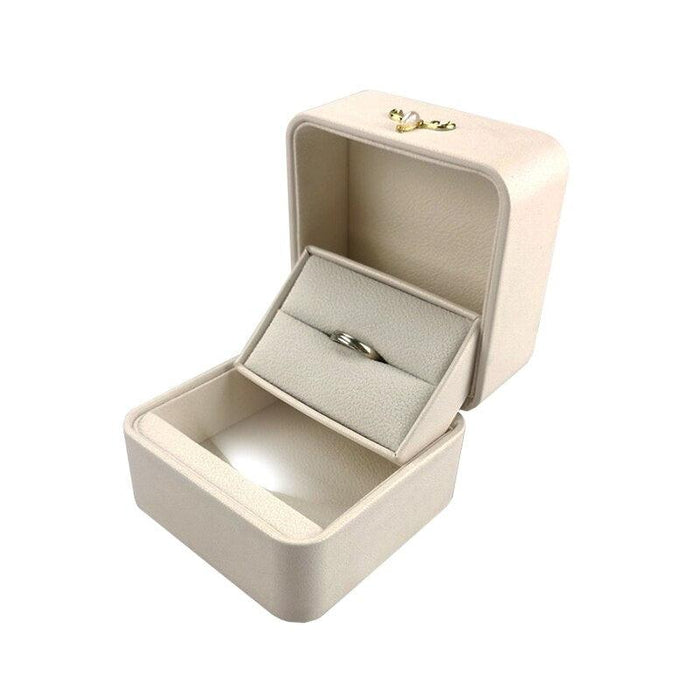LED Lighted Engagement Ring Box with Color Options | Premium Jewelry Display Stand