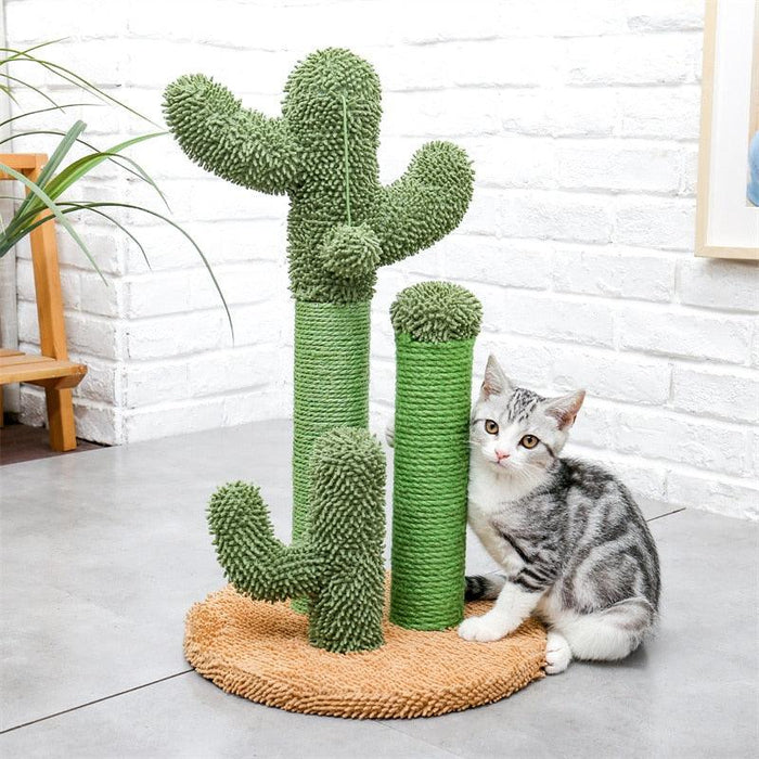 Adorable Pink and Various Colors Cactus Pet Cat Tree Toy Featuring Scratching Posts