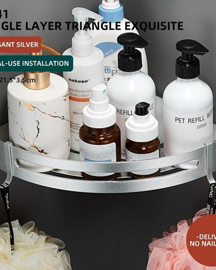 Stylish Wall-Mounted Bathroom Organizer in Premium Space Aluminum: A Luxurious Storage Solution