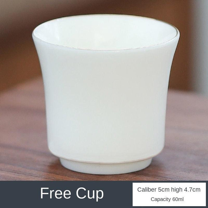 Enhance Your Tea Ritual with Limited Edition Mutton Fat Jade White Porcelain Tea Cup