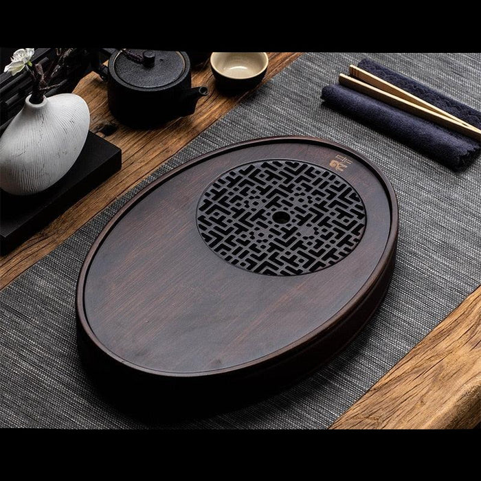 Luxury Bamboo Tea Tray for Connoisseurs: Kung Fu Tea Set Essential