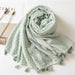 Luxurious Blue Porcelain Cashmere Blend Shawl - The Perfect Accessory for Any Occasion
