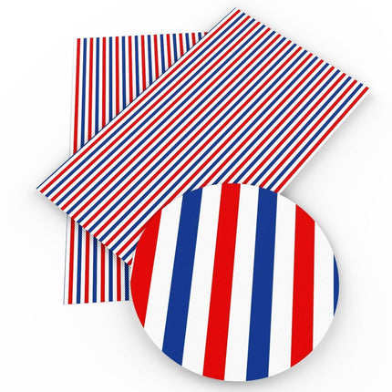 Patriotic Faux Leather Crafting Material - 20*33cm