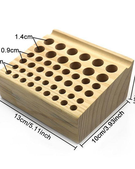 Customizable Pine Wood Tool Organizer for Leathercraft and DIY Enthusiasts