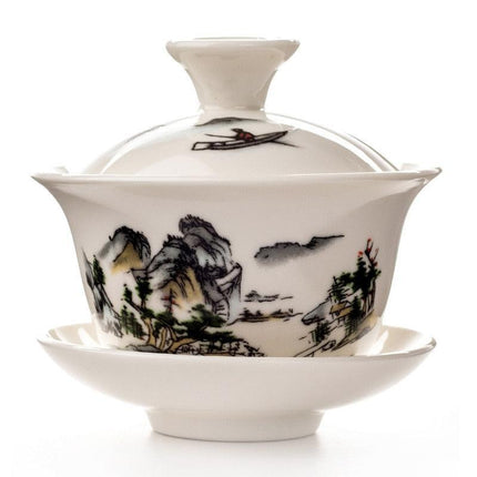 Zen Harmony Exquisite Hand-Painted Porcelain Tea Set - Limited Edition Collection