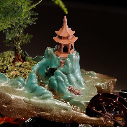 Tranquil Oasis Asian Spring Valley Serenity Fountain