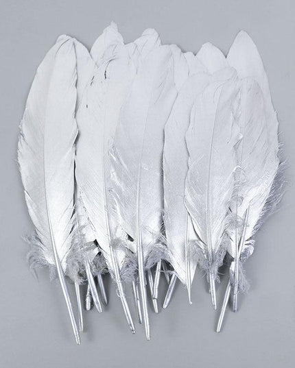 Glamorous Gold-Tipped Feather Craft Set for Elegant Event Enhancements