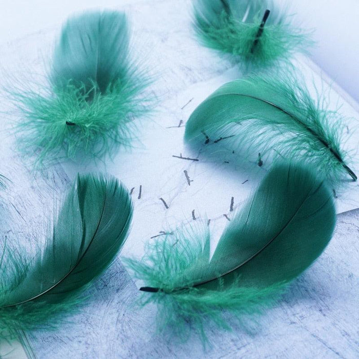 Luxurious 100-Piece Goose Feather Collection for Wedding Decor, Fashion, and DIY Crafting
