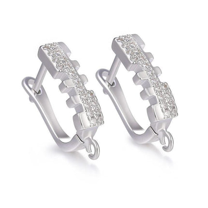 Stunning Handmade Gold & Silver Earring Hooks Adorned with Dazzling Austrian Crystals - Eco-Friendly Luxury Jewelry