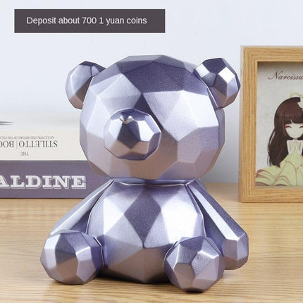Charming Cartoon Bear Vinyl Coin Bank: A Whimsical Savings Delight