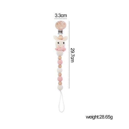 Whimsical Bunny Teething Clip - Chic Pacifier Holder for Infants