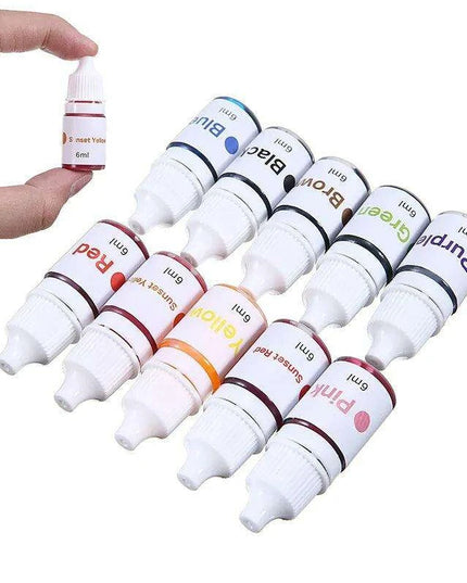 Colorful Craft Soap Dye Set - 10 Stunning Tints for Creative Bath Products