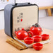 Elegant Handcrafted Ceramic and Metal Tea Ceremony Set with Decorative Tray - Essential for Tea Lovers