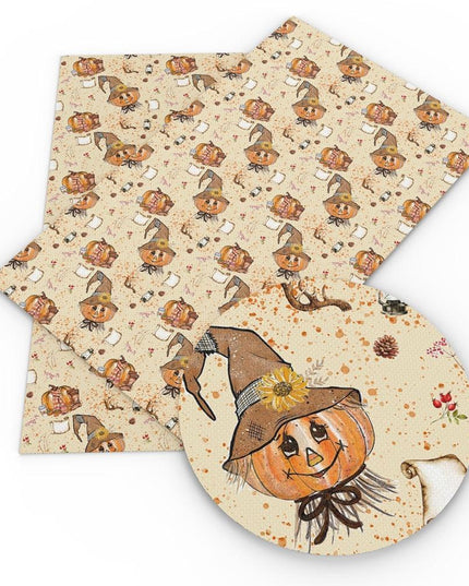 Fall-Inspired Premium Vegan Leather - Versatile DIY Crafting Material for Creative Projects