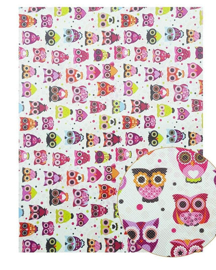 Chic Faux Leather Sheets with Luxe Cartoon Bow Prints for Stylish DIY Creations