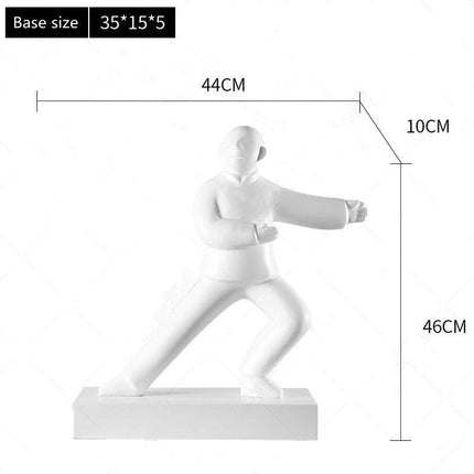 Serenity in Motion: Elegant Tai Chi Abstract Sculpture for Cultural Decor