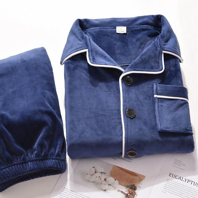 Cozy Men's Coral Fleece Winter Pajama Set