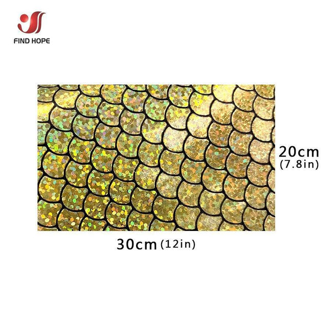 Enchanted Holographic Mermaid Scale PU Faux Leather for Creative DIY Crafts