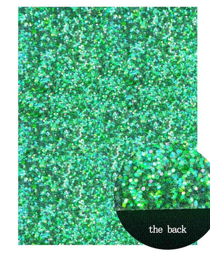 Lustrous Green Glitter Snake Skin Faux Leather Bow Crafting Kit