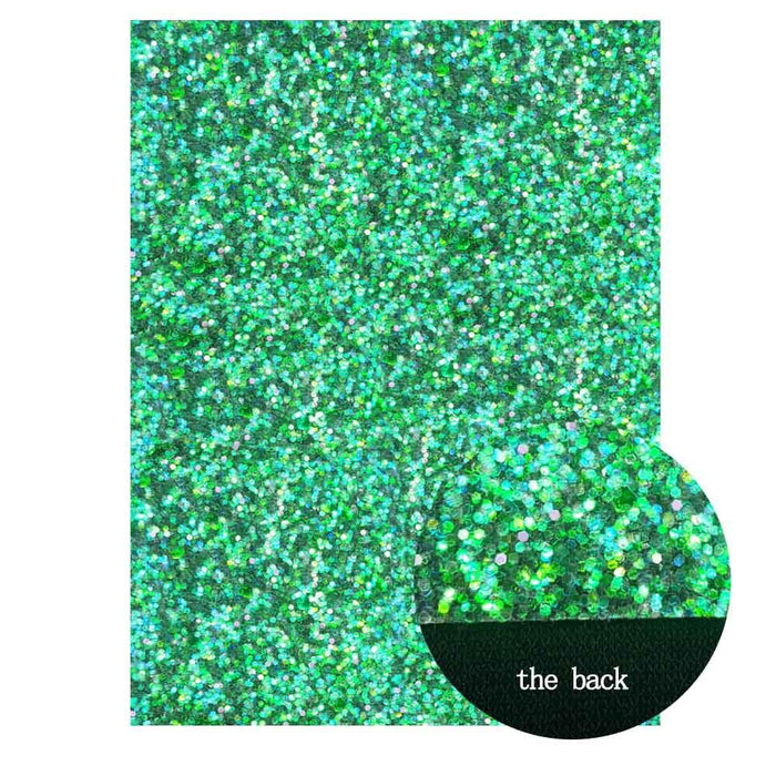 Lustrous Green Glitter Snake Skin Faux Leather Bow Crafting Kit