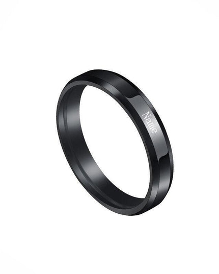 Eternal Connection Personalized Stainless Steel Women's Ring - Custom Engraved Love Keepsake with Names