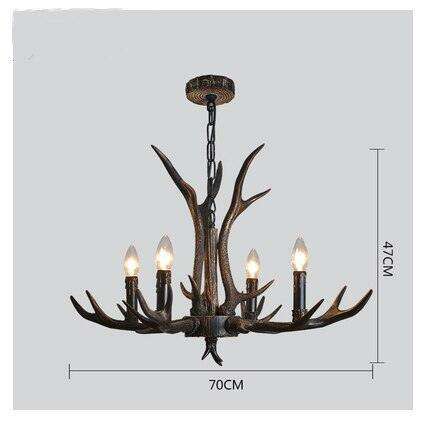 Majestic Handcrafted Deer Antler Resin Lighting Fixture - Timeless Luxury