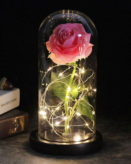 Everlasting Love: Enchanted Rose Display in Heart-Shaped Glass Dome - Luxurious Gift for Memorable Occasions