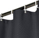 Extra Long Water-Repellent Waffle Weave Shower Curtain with Hooks for Bathroom
