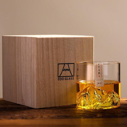 Majestic Japanese Alps Whiskey Glass Set: Toast to Nature's Beauty with Every Sip