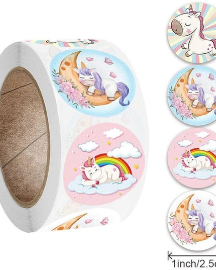 Colorful 500-Piece Holiday Gift Bag Seal Stickers for Treats