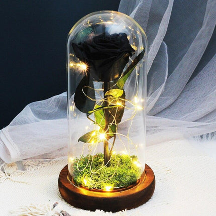 Timeless Romance: Stunning Preserved Rose in Glass Cloche - Authentic Bloom, Lasting Elegance, Enduring Beauty