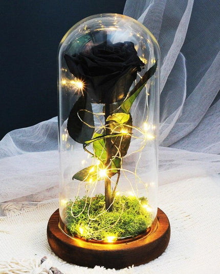 Timeless Romance: Stunning Preserved Rose in Glass Cloche - Authentic Bloom, Lasting Elegance, Enduring Beauty