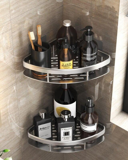 Stylish Wall-Mounted Space Aluminum Shower Organizer: Premium Bathroom Caddy