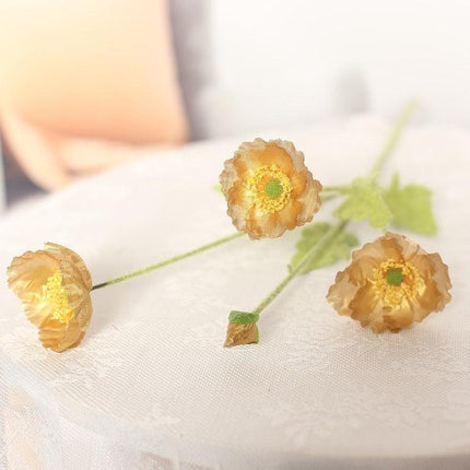 Lifelike Poppy Silk Floral Arrangement