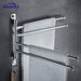 Stainless Steel Bathroom Towel Bar with Swivel Function and Integrated Hook