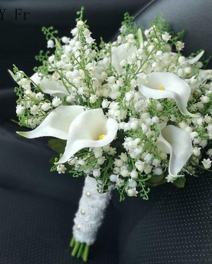 Timeless Elegance: Calla Lily and Lily of the Valley Bridal Bouquet