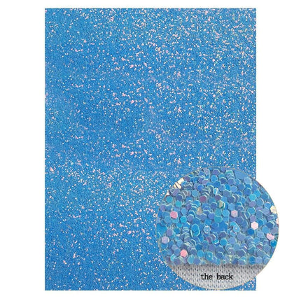 Iridescent Blue Snake Glitter Fabric for Creative Crafting
