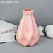 Modern Nordic Plastic Flower Vase Set in White and Pink for Contemporary Homes