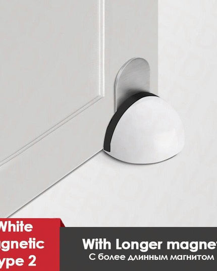 SilentShield Magnetic Door Stopper Set - Premium Stainless Steel for a Peaceful Home