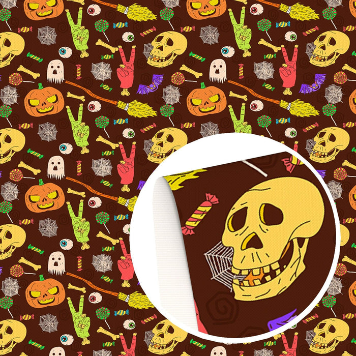 🎃 Halloween Faux Leather Sheets: Premium Printed Synthetic Leather Fabric for Creative DIY Projects - Très Elite