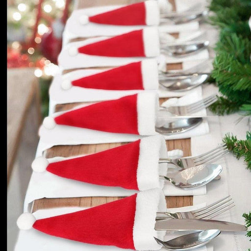 Festive Christmas Cutlery Holder Set: Enhance Your Table Decor with Cheerful Charm