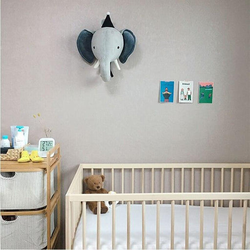 Adorable 3D Plush Animal Heads Wall Art for Children's Bedrooms