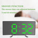 Digital Alarm Clock Desk Table Clock Curved LED Screen Alarm Clocks For Kid Bedroom Temperature Snooze Function Home Decor Watch - Très Elite