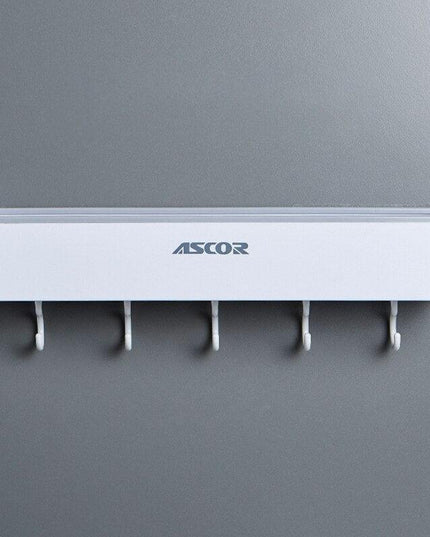 Modern Gray Bathroom Storage Rack with Towel Bar: Stylish Space-Saving Solution